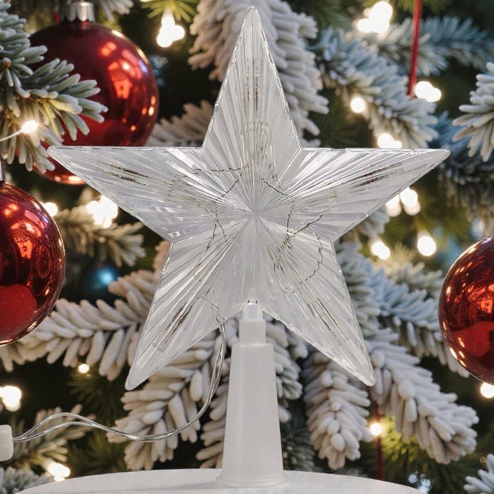 Estrela Ponteira para Árvore de Natal Colorida LED Colorido Pisca Pisca Natal
