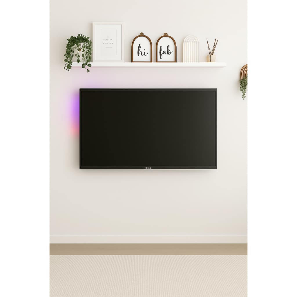 Prateleira Flutuante 110x15 MDF 15mm Branco, Preto ou Amadeirado