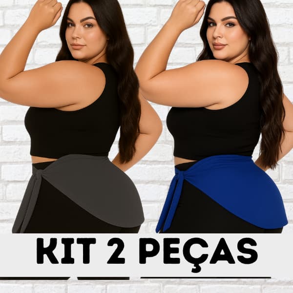 Kit 2 Tapa Bumbum Sainha Academia Plus Size Modelo Grande Esportes Fitness Dri Fit Tipo Saia Sainha