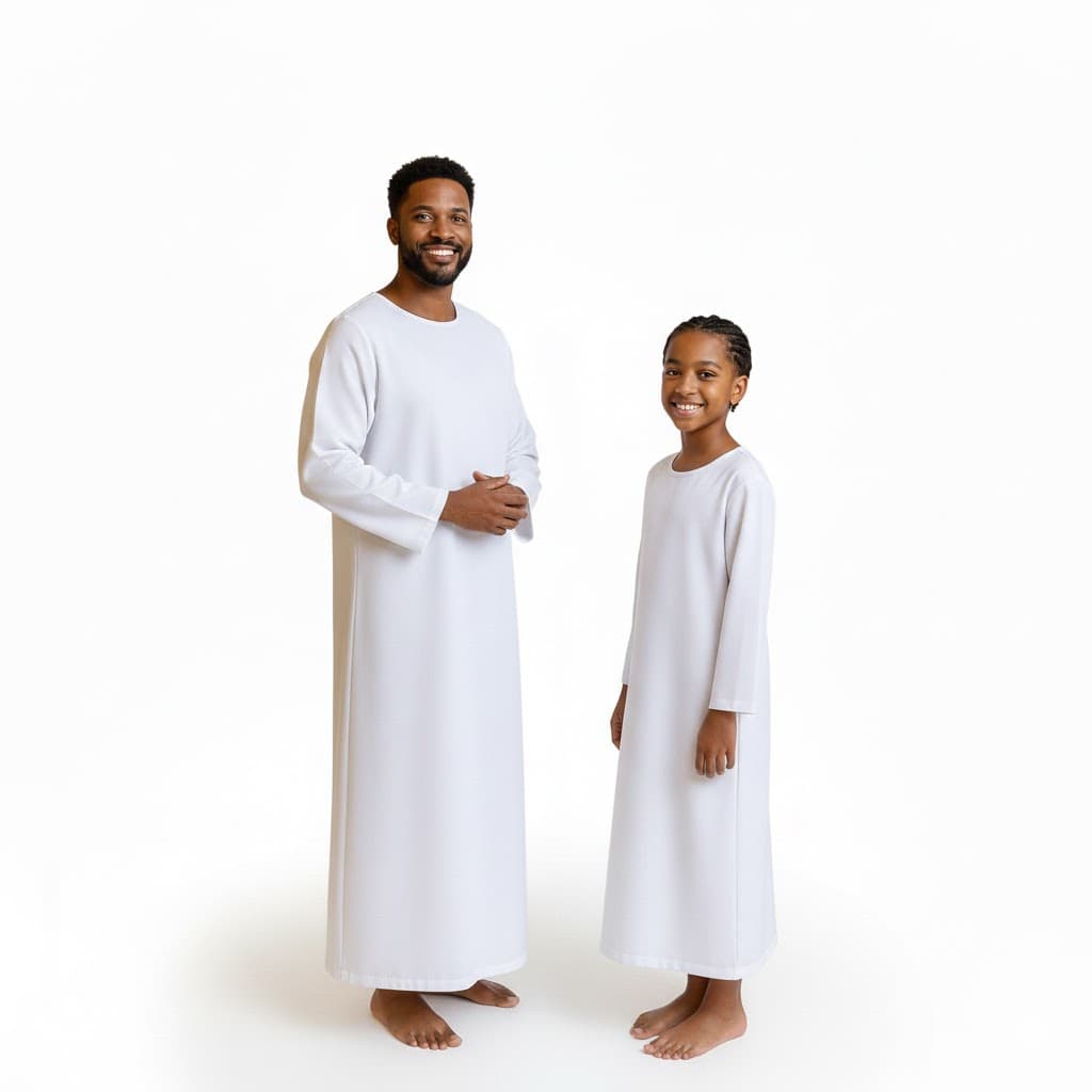 Traje Batismo Cerimônia Religiosa – Bata/Túnica Unissex para Igreja