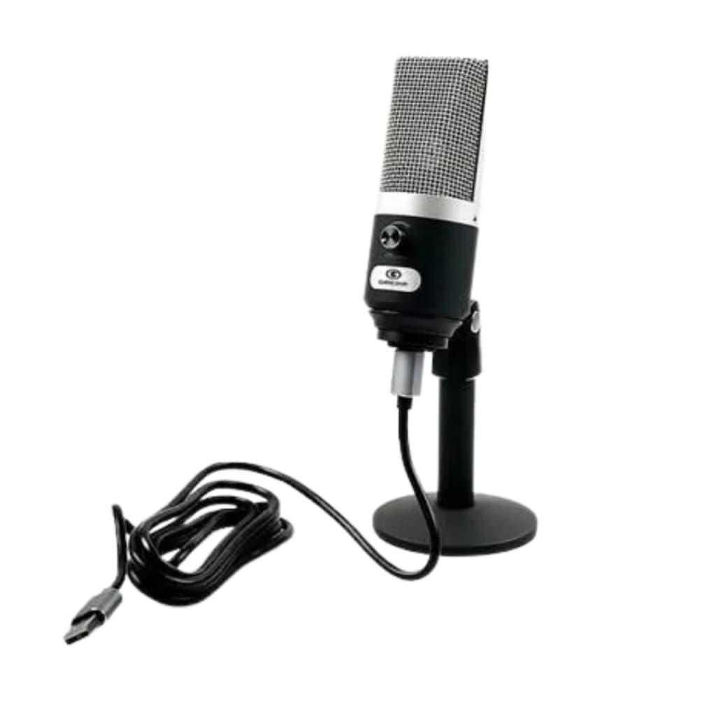 Microfone Condensador Cardióide Usb Gk-usm2 Cor Prateado