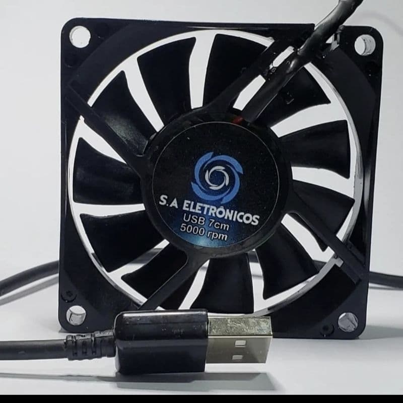 cooler ventoinha  USB  7cm 5000rpm 70x70x15mm