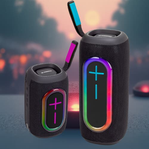 Caixa de Som Bluetooth Kimaster Sound Pulse 20W/40W LED RGB | IPX6 Rádio FM +10h Bateria Original