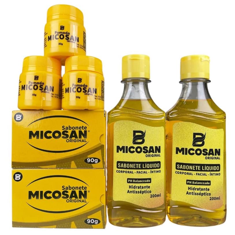 Kit Micosan Original Tira Manchas Pomada Clareadora 7 Un. Baruc Cosméticos