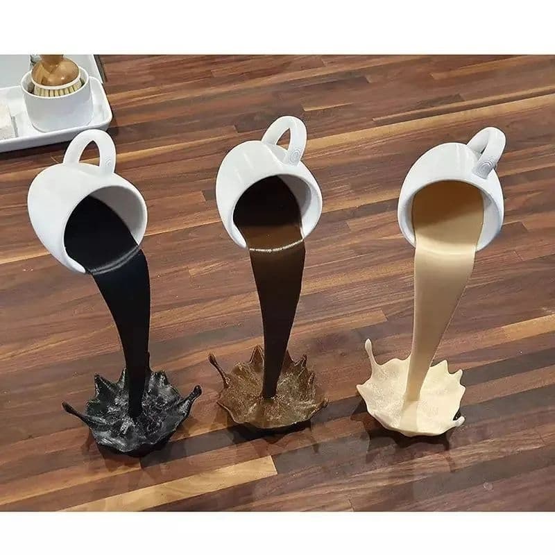 Xícara Flutuante Café Decorativa Enfeite Criativo para Cantinho do Café Cozinha e Escritório
