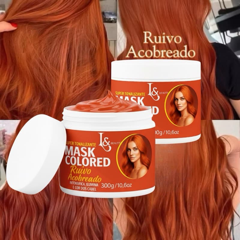 Máscara Tonalizante Ruivo Cobre Colored S/Amônia 300g L&beauty