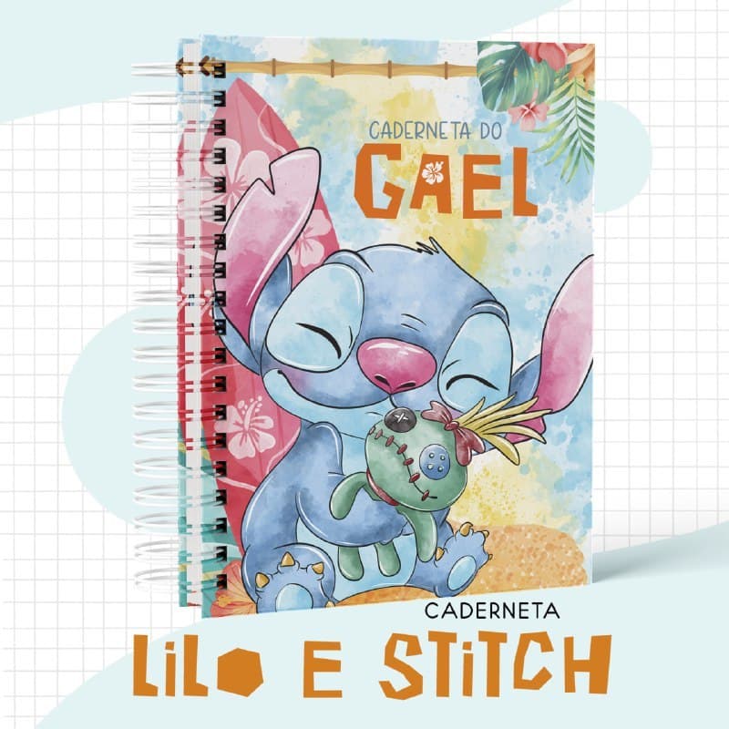 Agenda Escolar personalizado STICTH MENINO 2 com nome