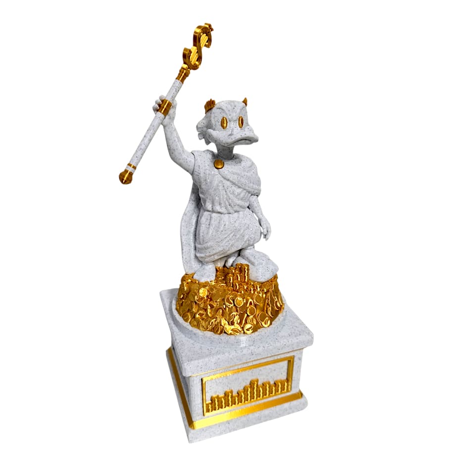 Tio Patinhas deus da Fortuna do Olimpo Action Figure Colecionável Premium