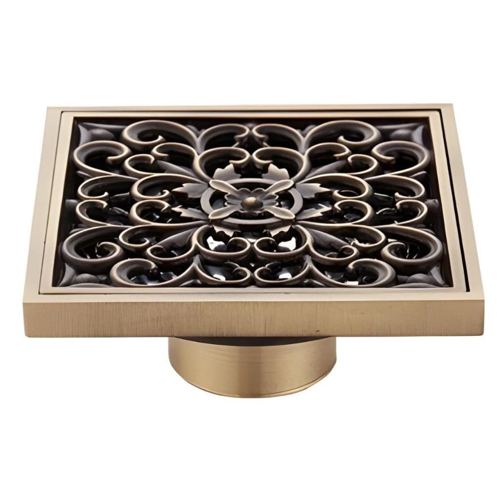 Ralo Bronze Quadrado Vintage 10x10 Banheiro Grelha