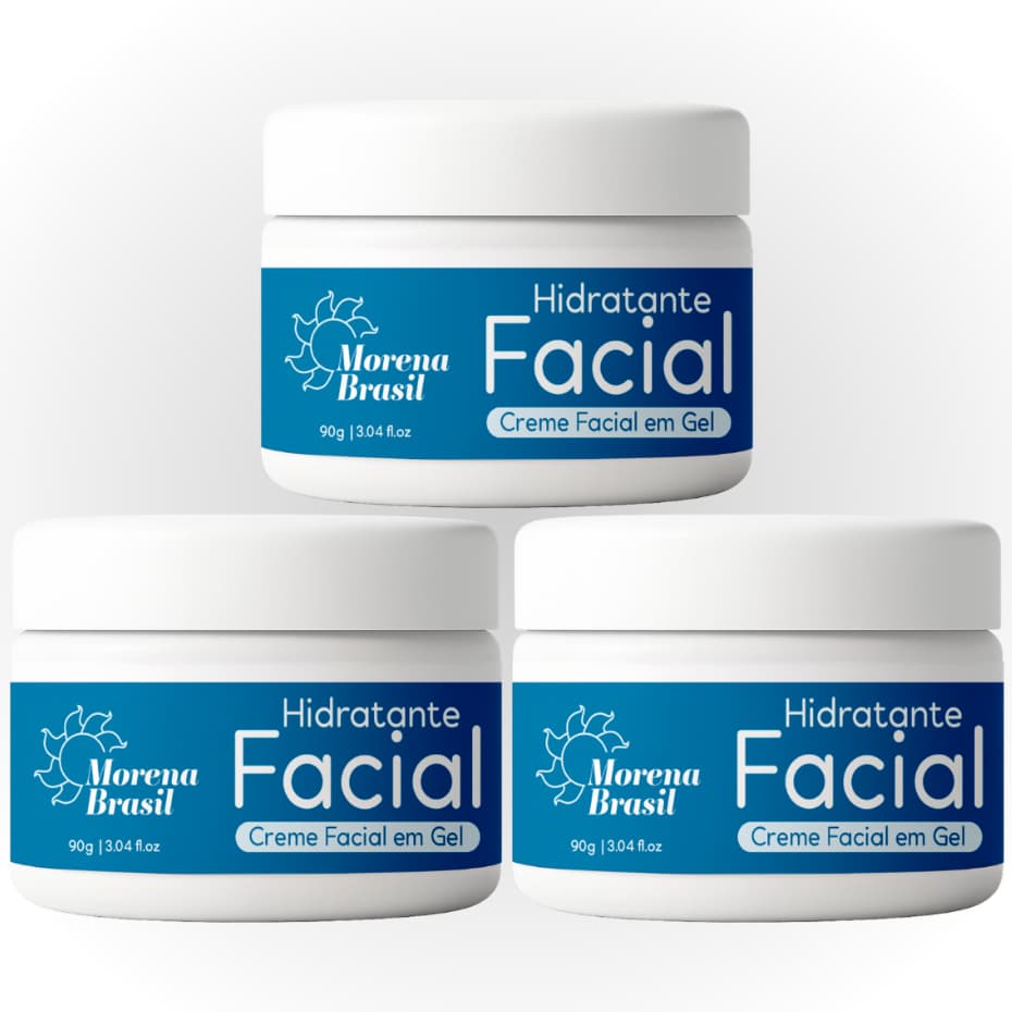 Creme Facial em Gel Morena Brasil | Controle a Oleosidade e Mantenha a Pele Hidratada 💙