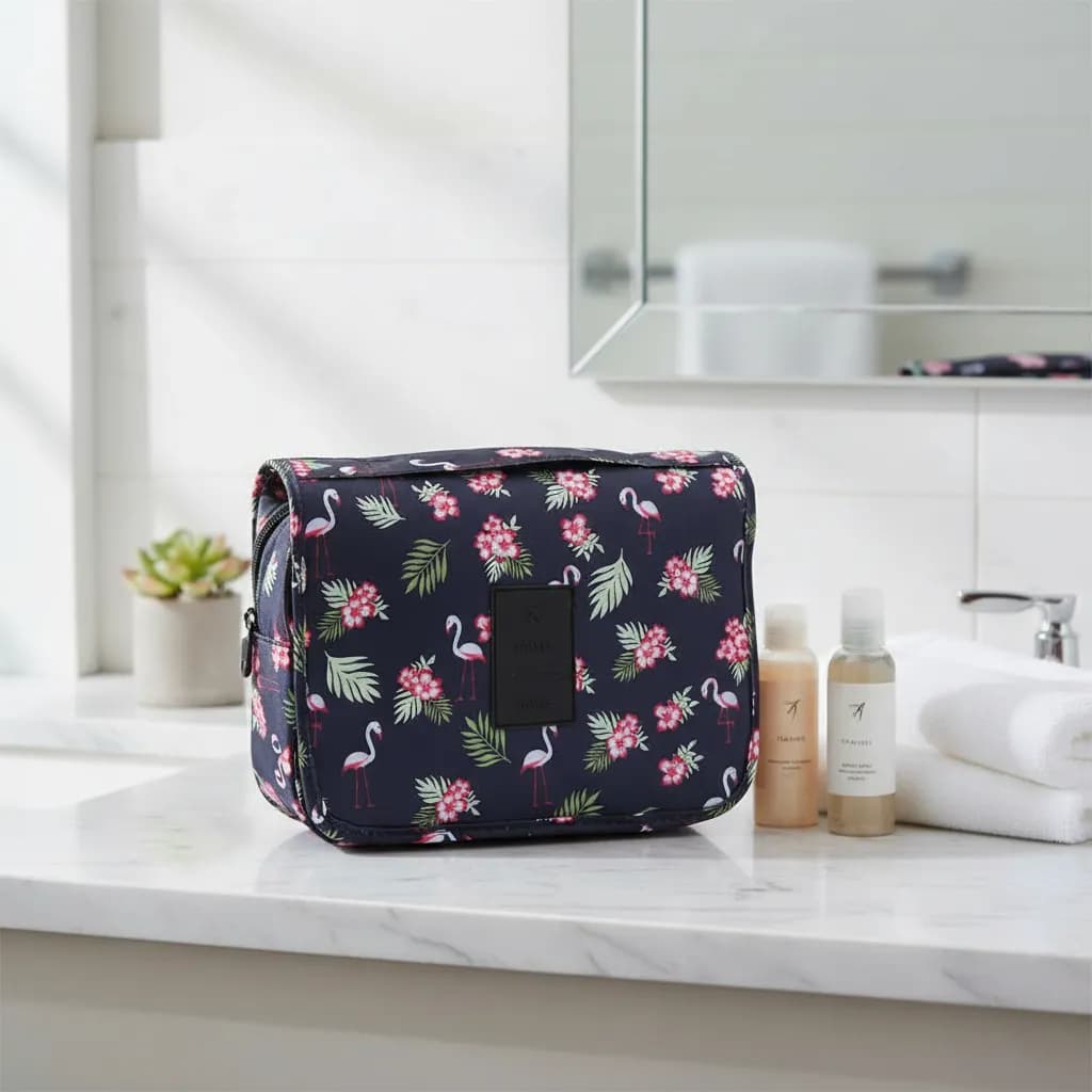 Necessaire Organizadora de Maquiagem Higiene Pessoal Para Viagem Promoção Organizador de Mala