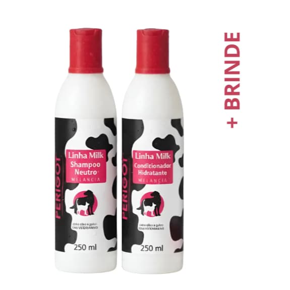 Kit Shampoo E Condicionador Melancia 250ml Cada Perigot Original Pet Banho em Casa Cães e Gatos