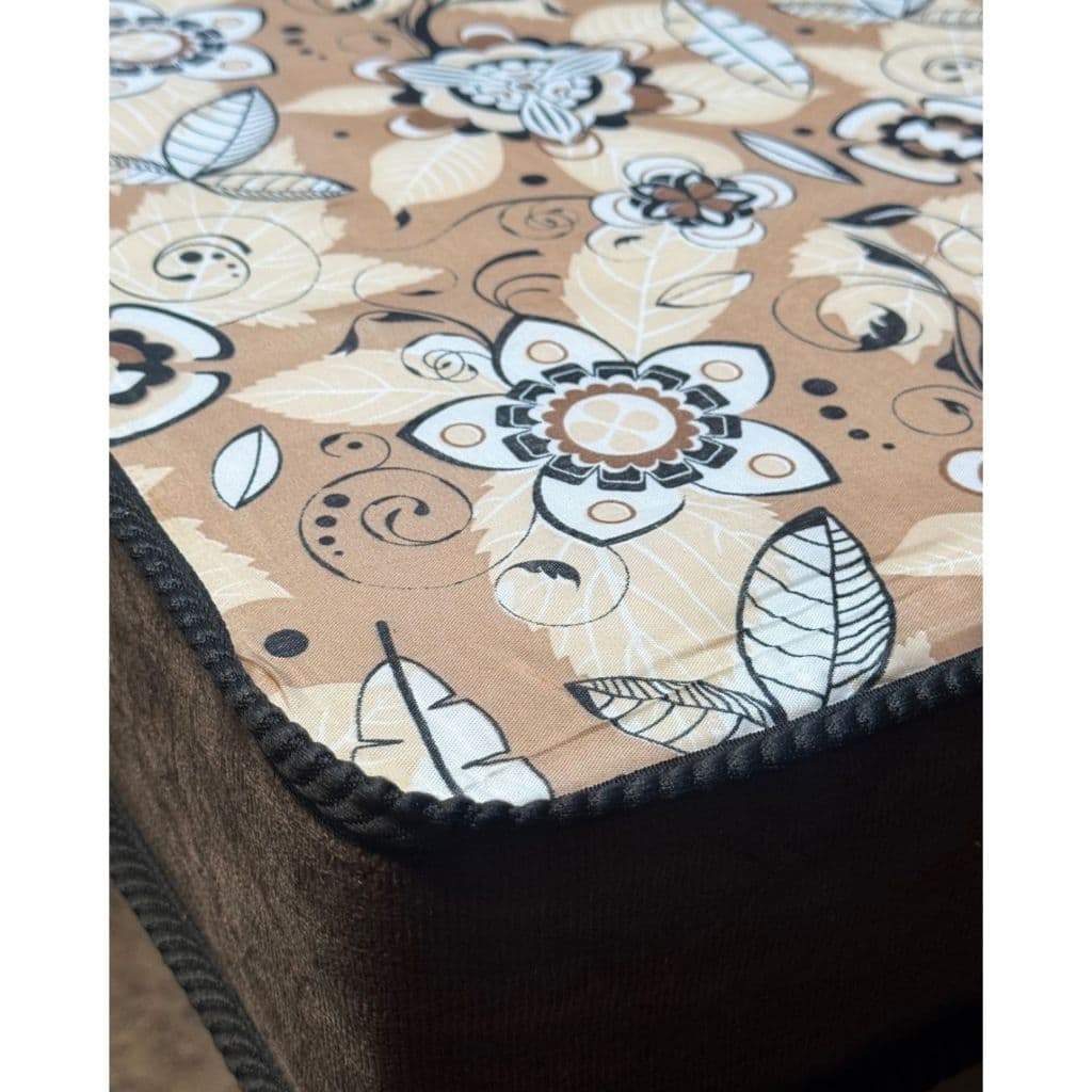 COLCHAO SOLTEIRO 1,88X0,88X014 ESPUMA D-33 CONFORTO PARA DORMIR RESISTENTE SUPORTA ATE 90 KILOS ESTAMPA MARRON