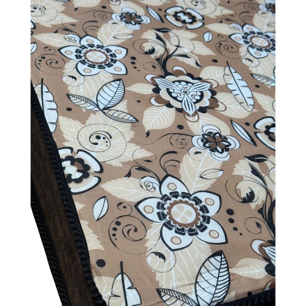COLCHAO SOLTEIRO 1,87X0,87X014 ESPUMA D-33 CONFORTO PARA DORMIR RESISTENTE SUPORTA ATE 90 KILOS ESTAMPA MARRON