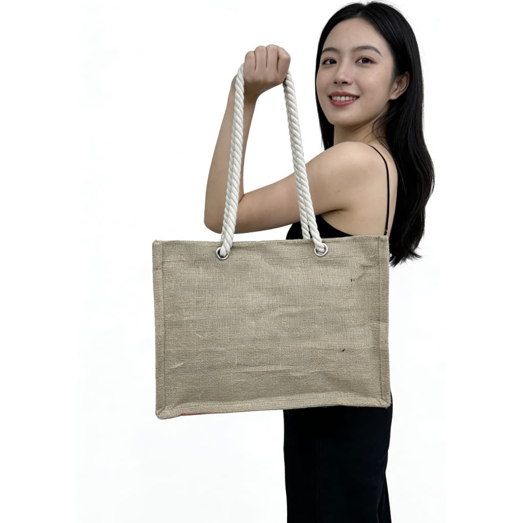 Bolsa De Praia Feminina De Ombro Sacola Ecobag Tote Palha Juta