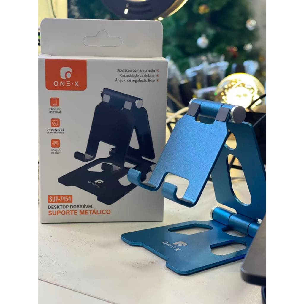 Suporte de mesa para celular ONEX, feito de liga de alumínio.SUP-7454