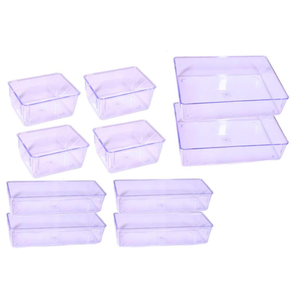 10 organizadores modular multiuso acrílico cristal gaveta maquiagem geladeira cesto