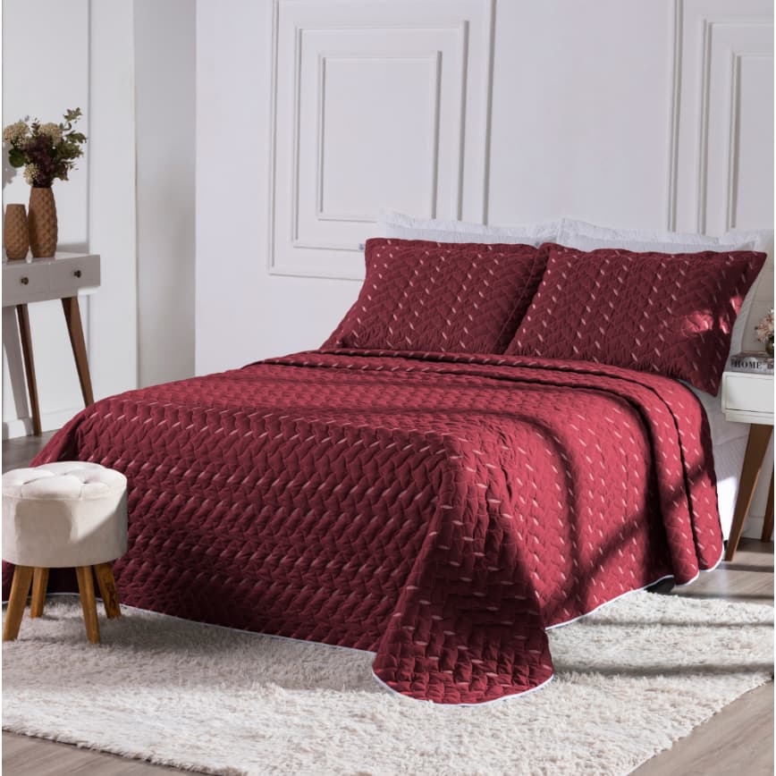 Cobre Leito Casal Queen King Luxo 3 Peças 400 Fios Bordado Hipercal Heitor Cama Quarto enxoval