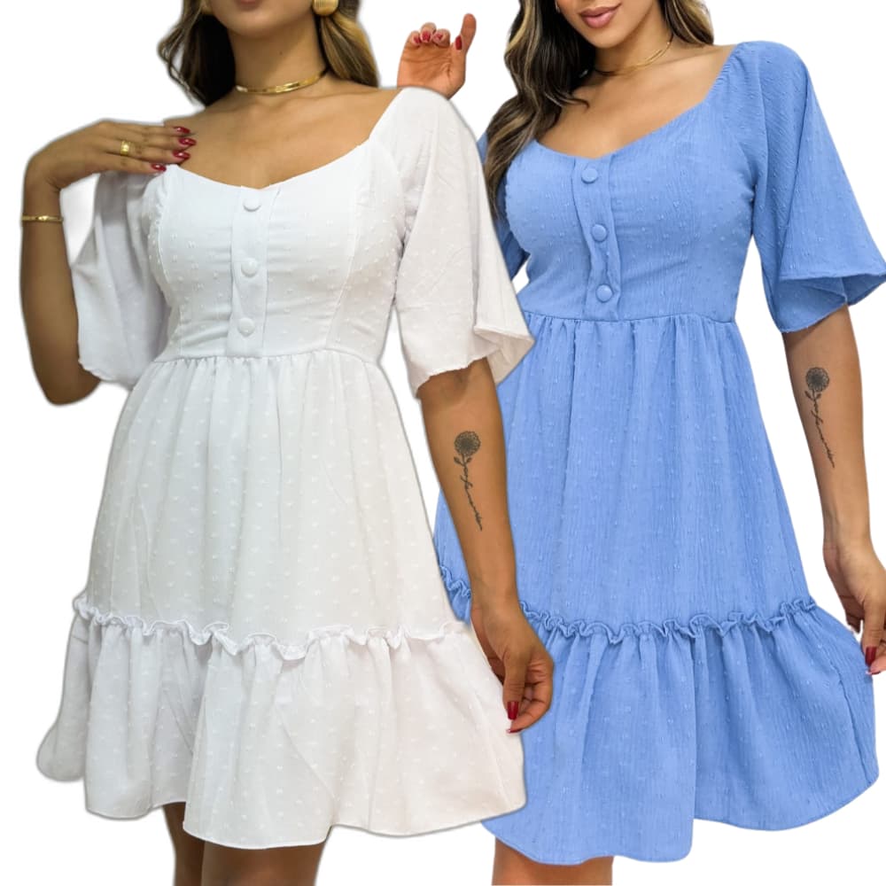 Vestido Curto Feminino com lastex nas costas  elegante Tamanho M G