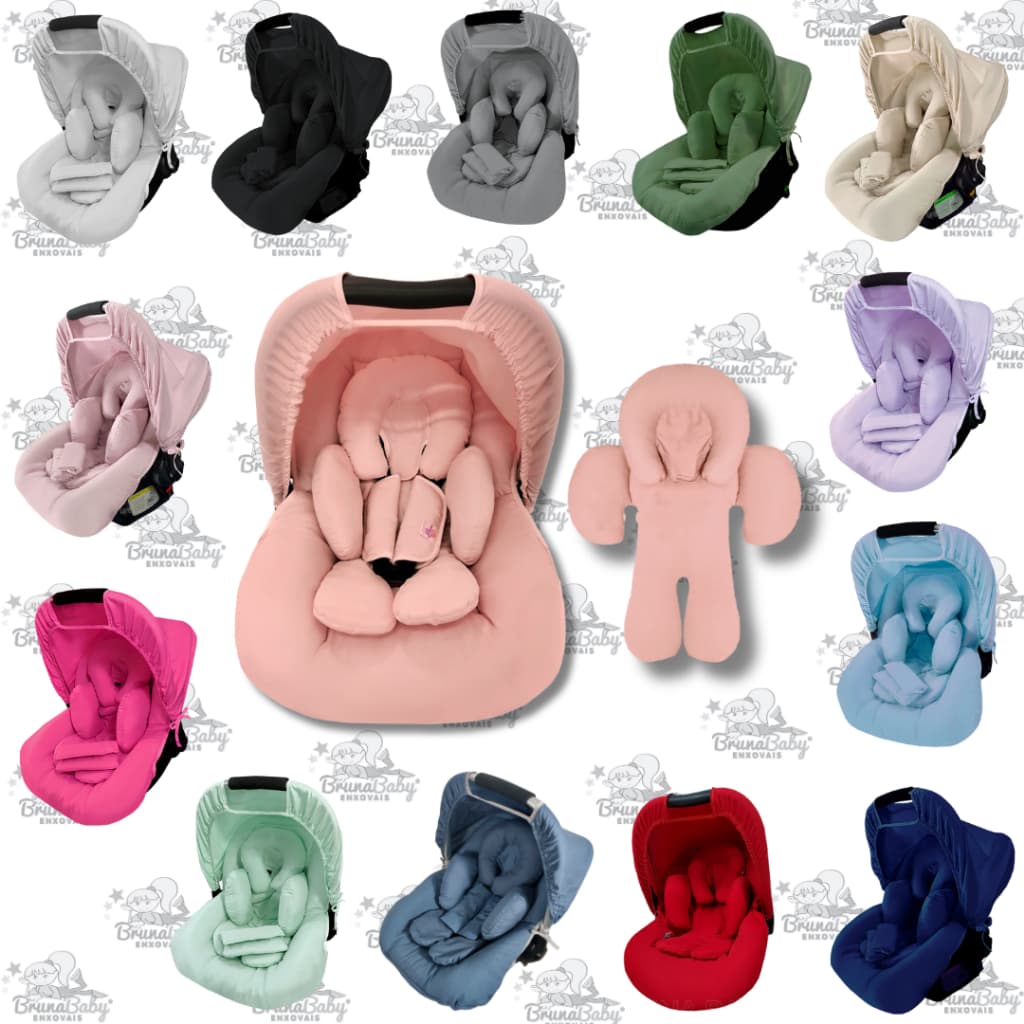 Capa para Bebe Conforto, Capota protetora solar, Protetores de Cinto E Apoio/Redutor Anatômico