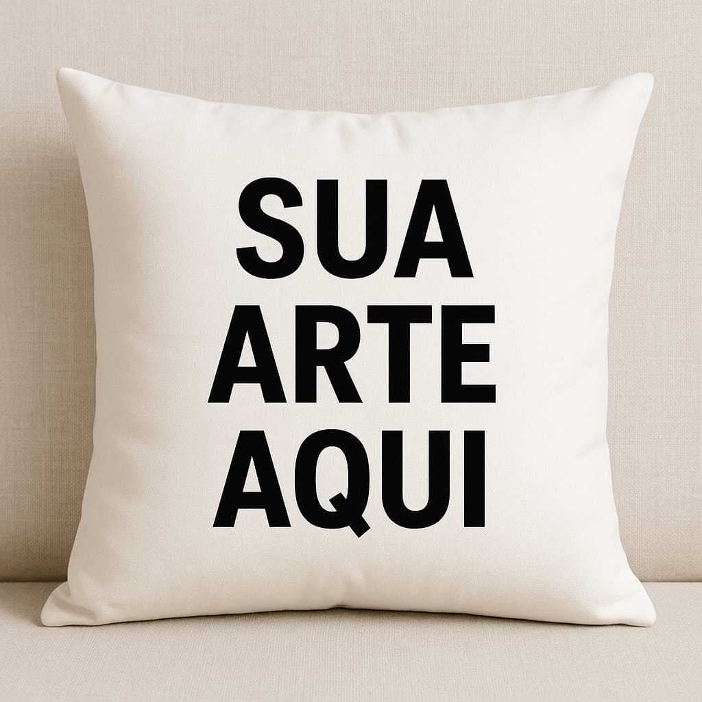 Capa de Almofada Personalizada Com SUA ARTE - 45x45 cm