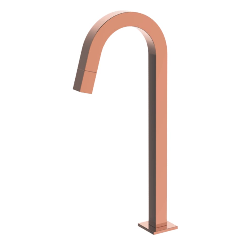 Torneira Banheiro Quadrada Rose Gold Pratica Clean Alta