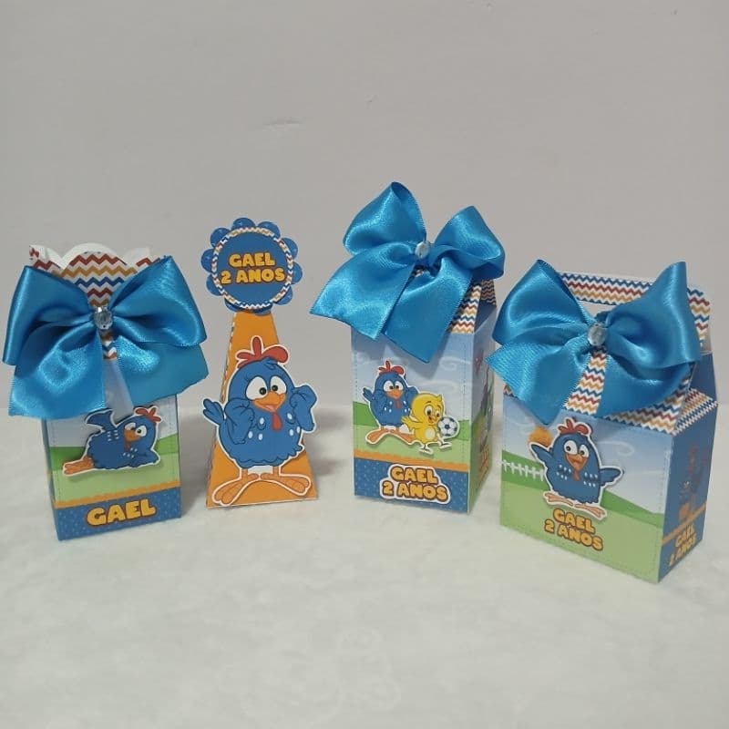 Kit 12 peças Caixinhas Personalizadas Galinha Pintadinha - Lembrancinhas Personalizadas Galinha Pintadinha Menino