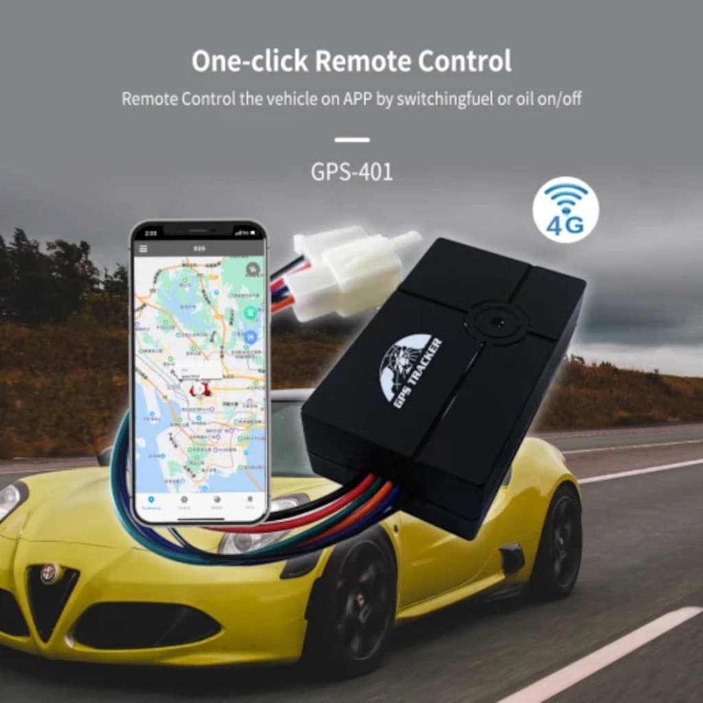 Rastreador GPS Veicular Antifurto c/ Bloqueador e Alarme - Localização em Tempo Real p/ Carros e Motos