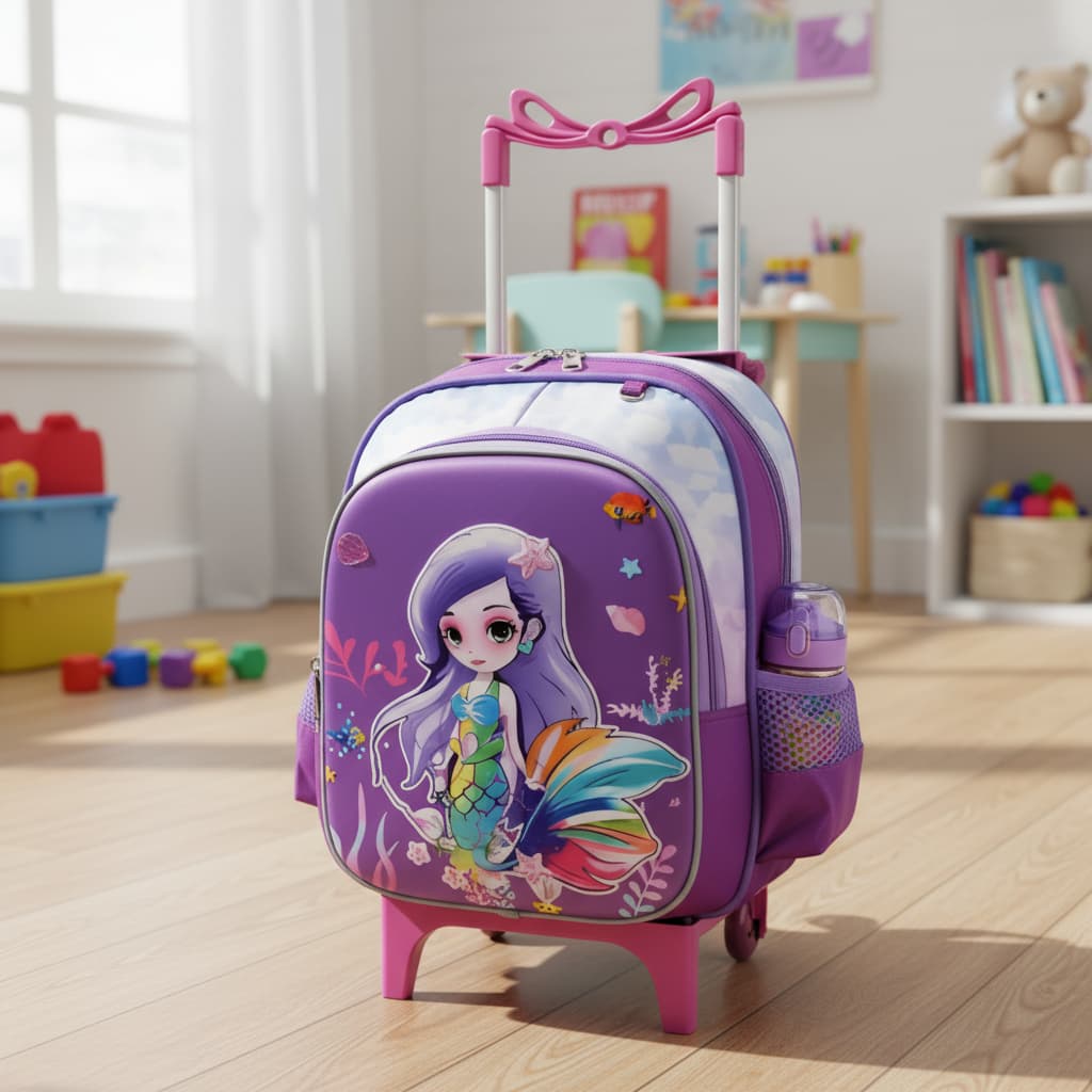 Mochila De Rodinha Infantil Baby Até 4 Anos Menina Menino Escolar 3d