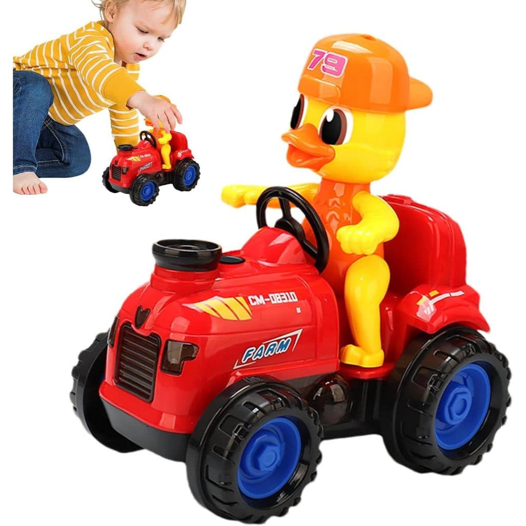 Brinquedo Infantil Trator com Patinho Carrinho Colorido