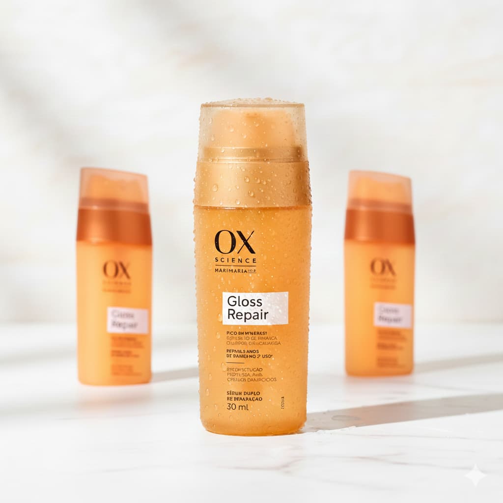 Sérum Capilar OX Science Gloss Repair By Mari Maria 30ml Reparação E Maciez Instantânea