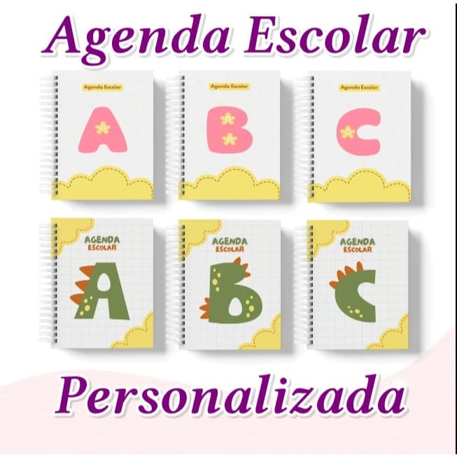 Agenda escolar personalizada qualquer tema ou personagem 2026 escola