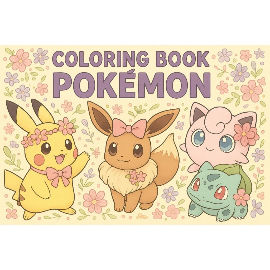 livro colorir pokemon 50 paginas + acetato brinde