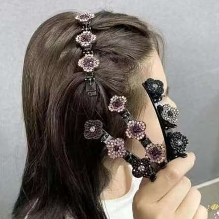 Confira Presilhas de Cabelo com Pedras de Cristal Brilhantes e Strass Trançadas - Presilhas Elegantes para Mulheres e Me