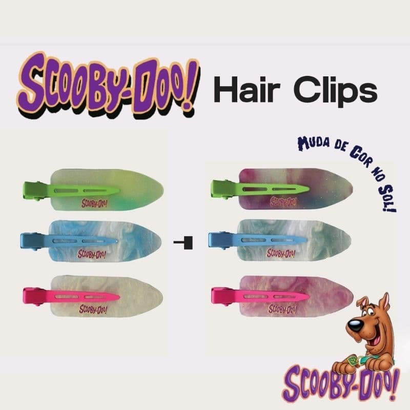 Hair Clips que Muda de Cor no Sol Linha Scooby-Doo