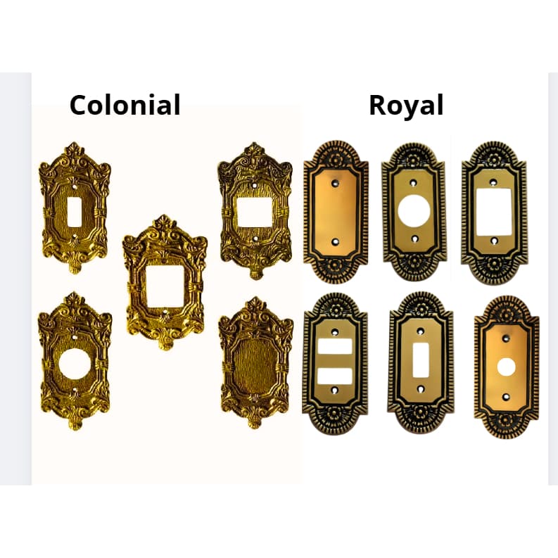 PLACA COLONIAL e Royal 4X2 ESPELHO INTERRUPTOR TOMADA ESTILO RETRÔ