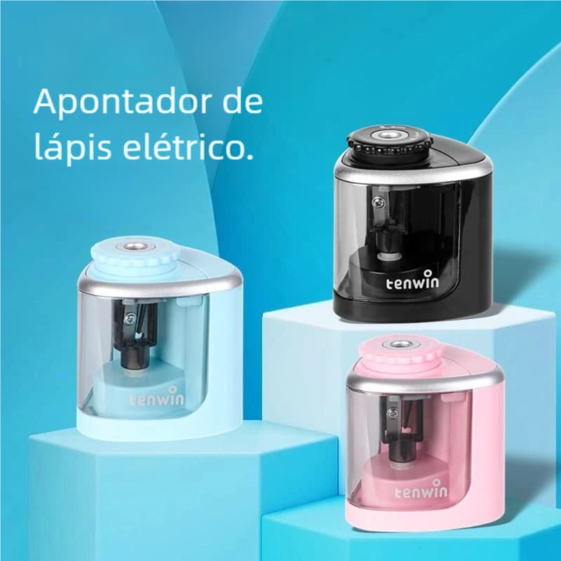 Apontador Automático 6-8mm - Estilo Mesa para Lápis! Ideal Estudantes, Escritório, Rápido e Preciso