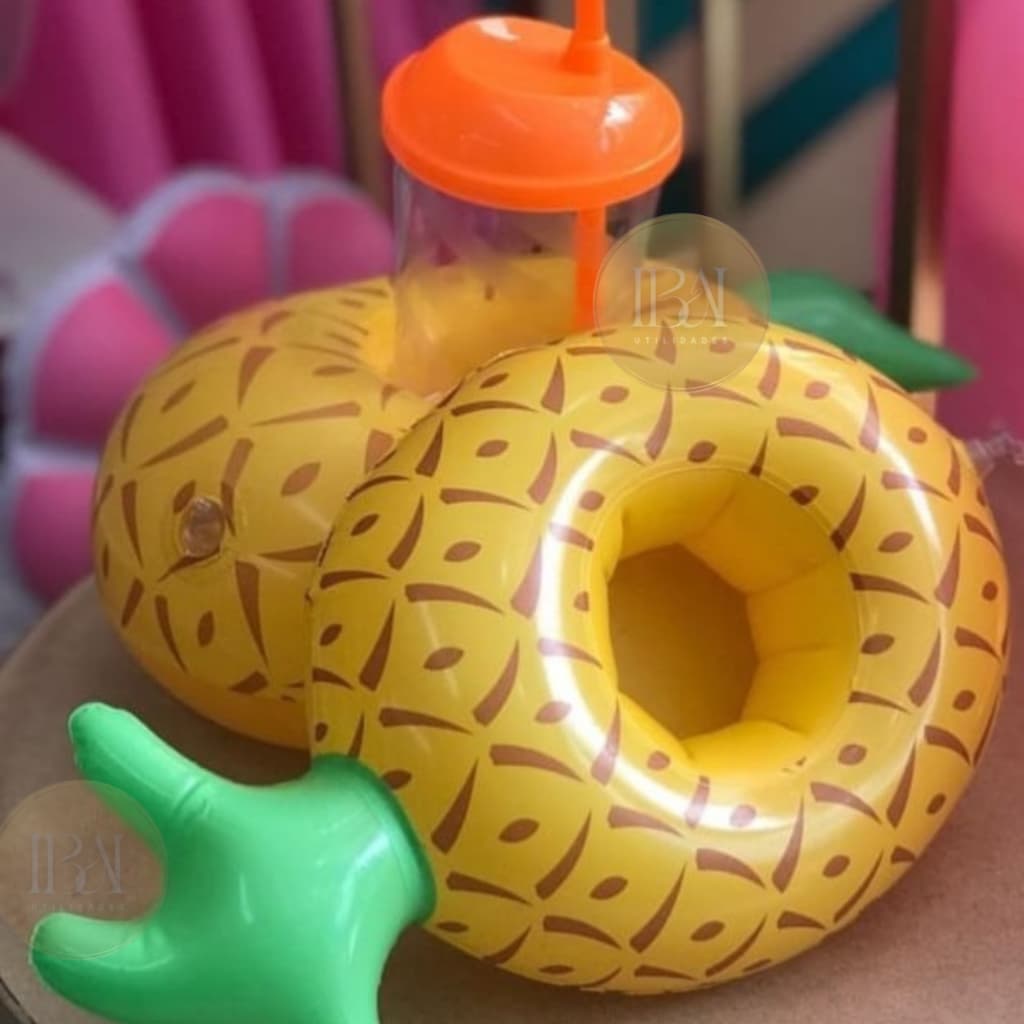 Kit com 3 Porta Copos  Lata Boia Inflável Piscina - Festas, Pool Party e Decoração