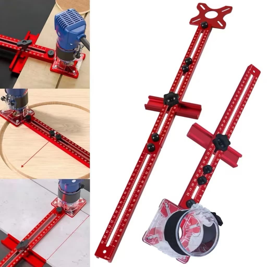 Gabarito Para Corte De Círculos Retos com Punção Automático, Guia de Furação e Montagem - Sem Base