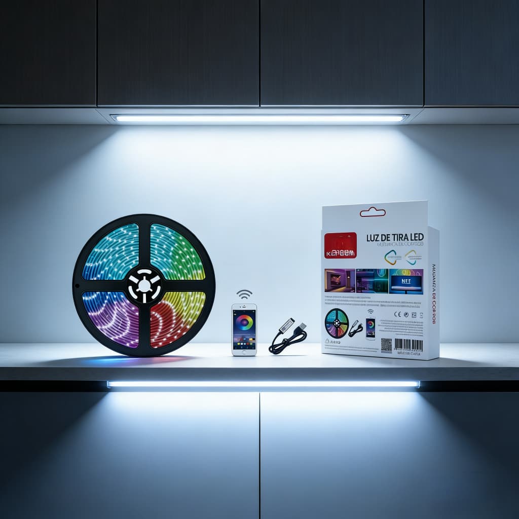 Fita de Luz LED 5M, Perfeita para Decoração de Interiores e Exteriores