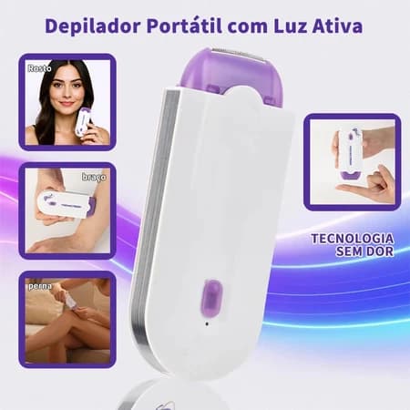 Depilador Removedor De Pelos os Gêneros Facial e Corporal Sem fio Recarregável
