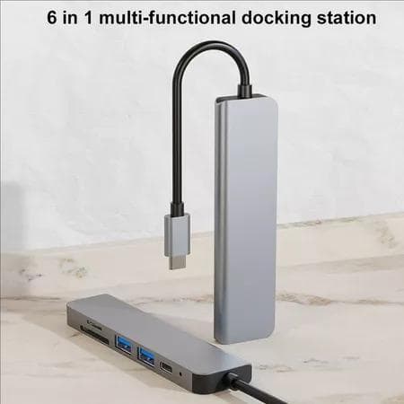 Adaptador universal USB-C com suporte a HDTV, RJ45 e USB 3.0 - Ideal para escritório