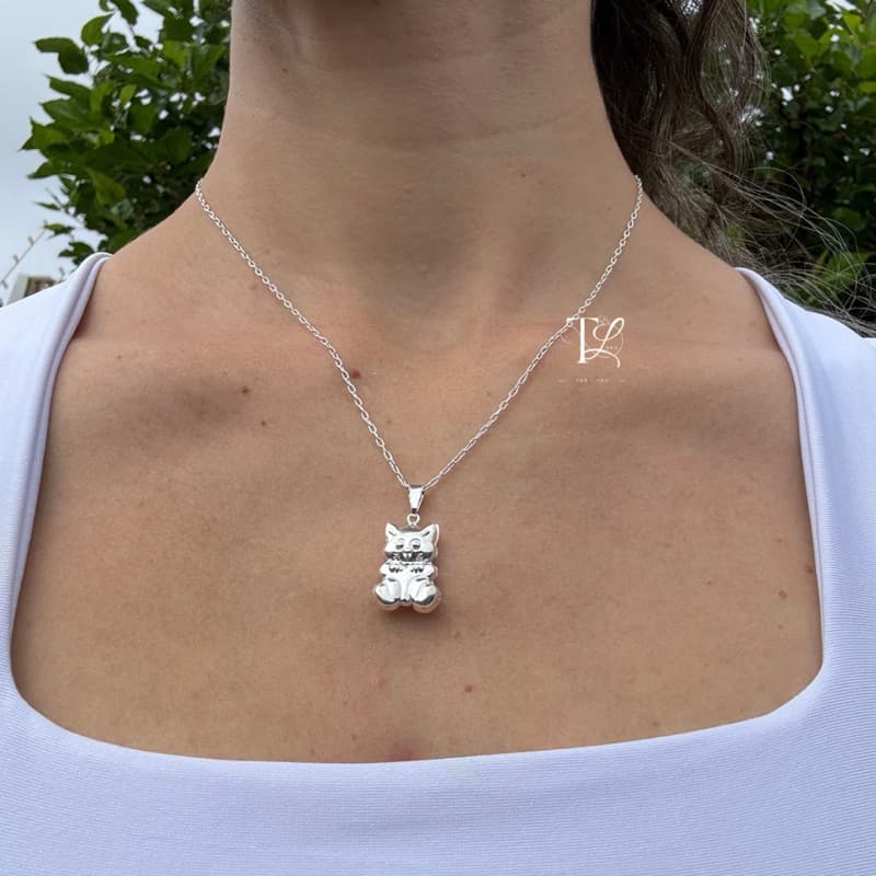 Colar Gargantilha Prata 925 com Pingente