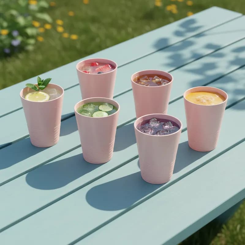 Kit Copos de Suco 300ML com 4 ou 6 Peças | Plástico Resistente