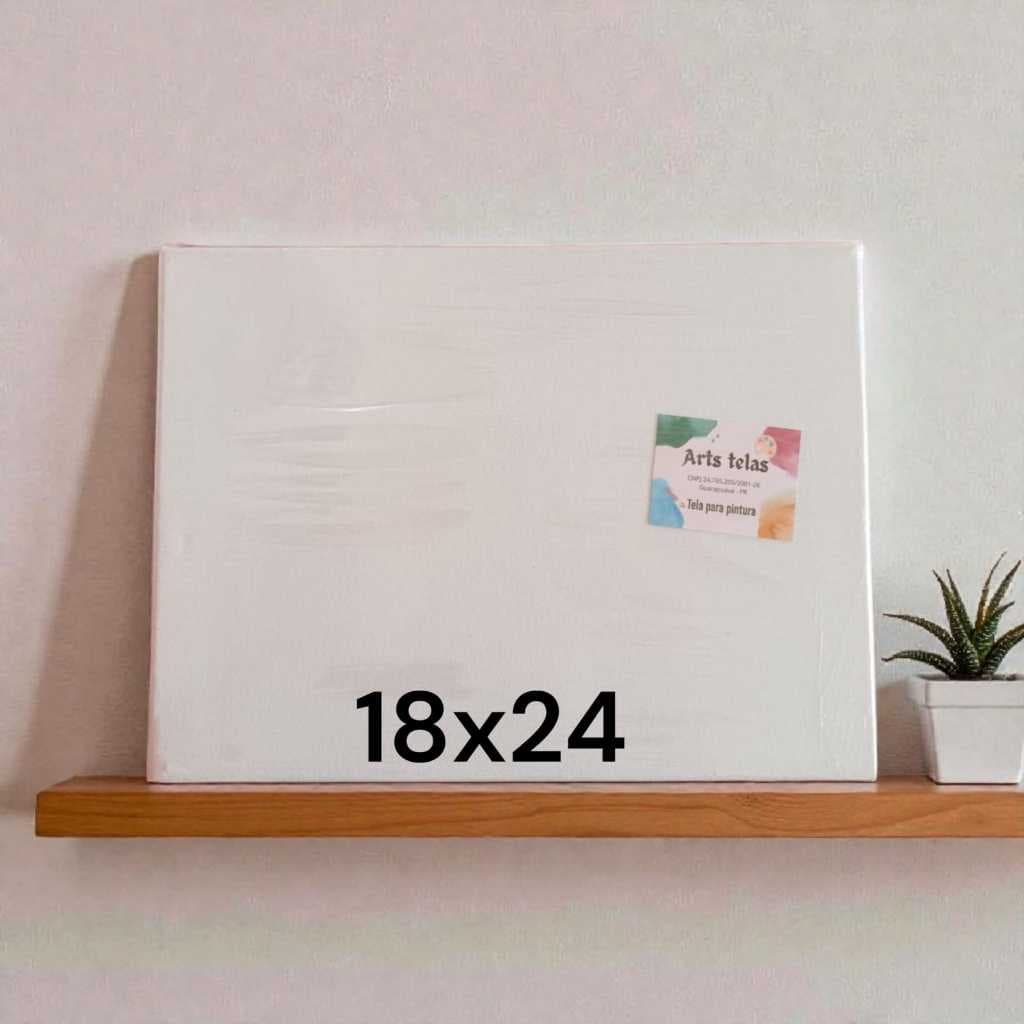 Tela para Pintura 18 x 24 pacote com  05, 10 e 20 unidades