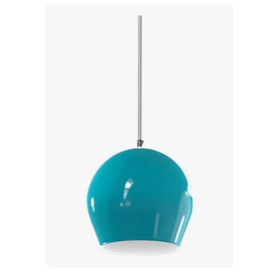 Pendente Ball 10,5cm Inove Cor Turquesa/Branco