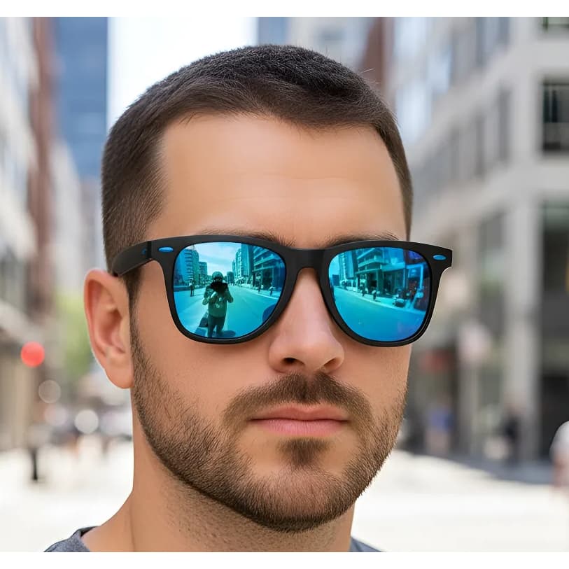 Óculos de sol masculino polarizado Óculos escuro masculino com proteção UV Lente polarizada leve Sol