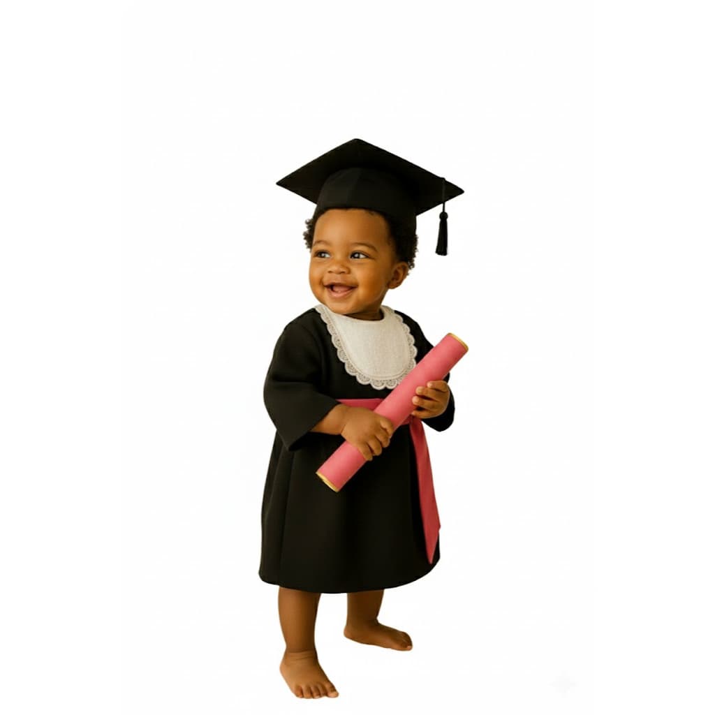 Fantasia Beca Infantil – Traje de Formatura para Bebê e Mesversário