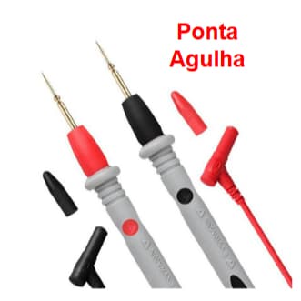 Ponta de Prova 20a PONTA EXTRAFINA Universal Ponteira Cabo Teste SS-024 Ponta Agulha Multímetro