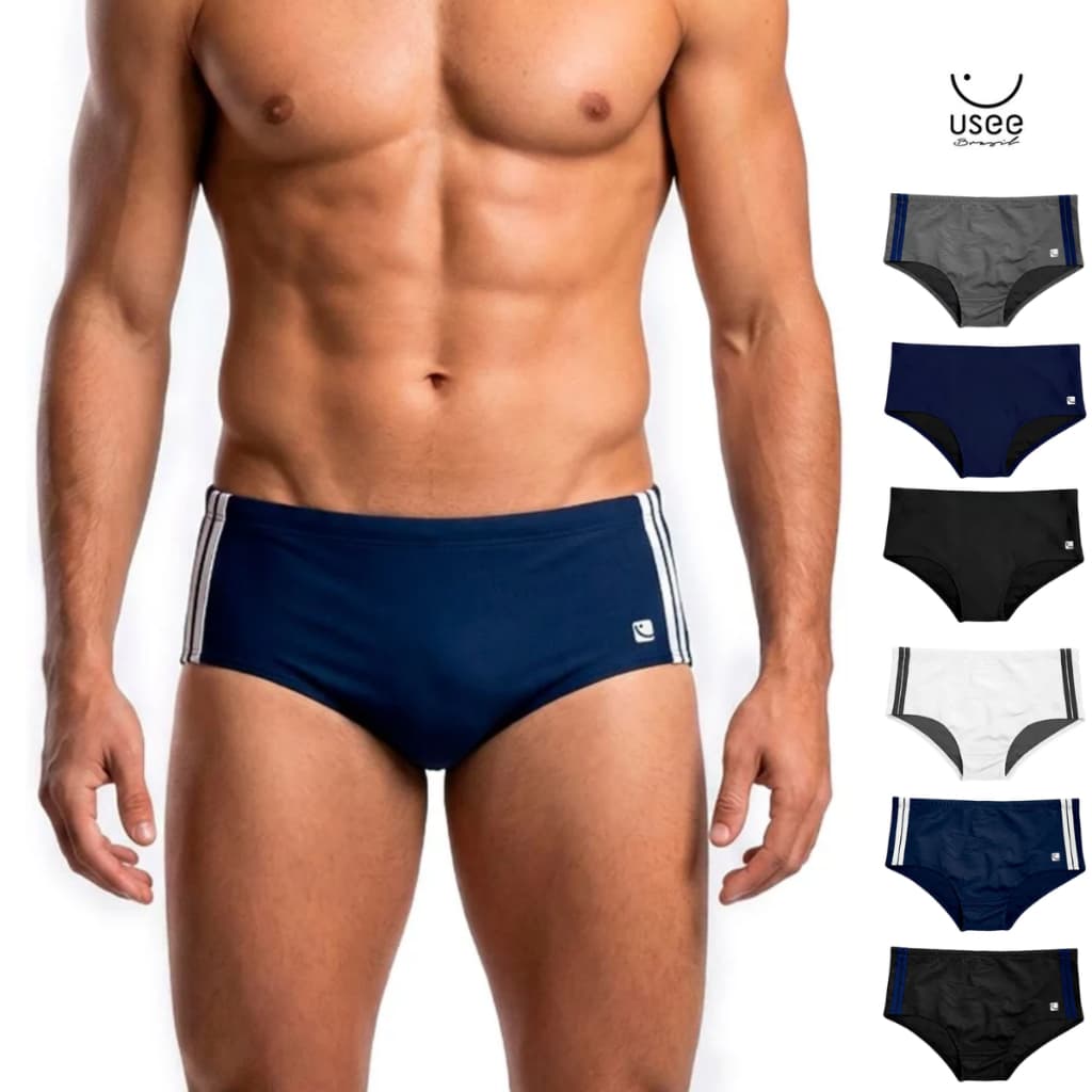 Sunga Slip Masculina Usee Brasil Adulto com Cordão Ajustável para Praia e Piscina